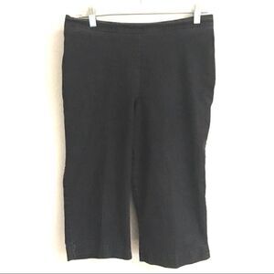 Alfred Dunner black pull-on grandma denim pants 10P